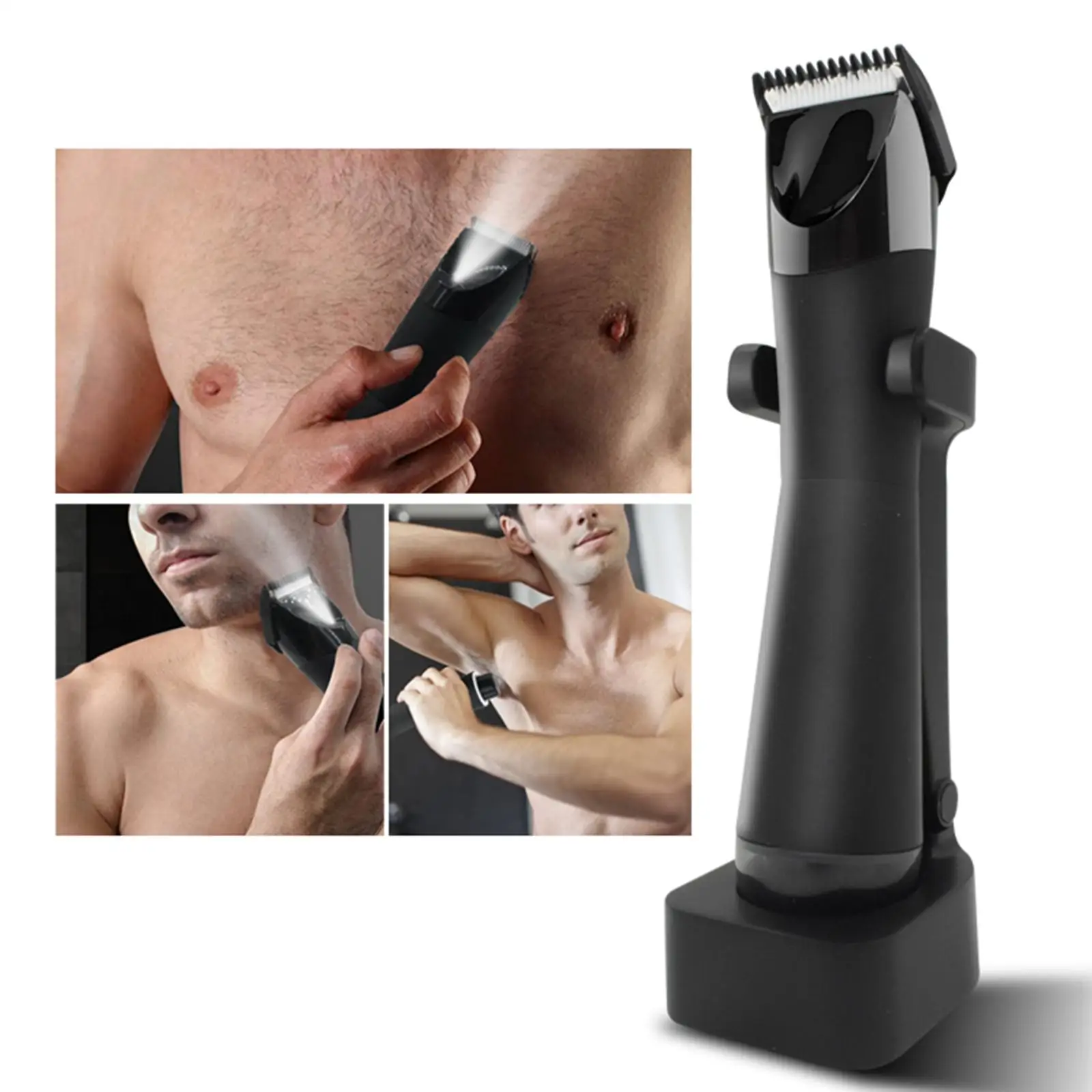 

Hair Clippers Trimmer with Charging Dock Waterproof for Pubic Nose Beard