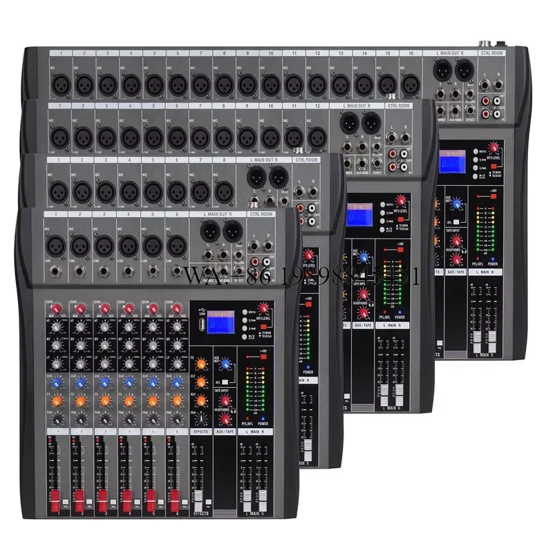 WMWMNU 6/8/12/16 Channel Dj Controller/audio Console Mixer Professional Audio Mixer 16DSP Effects for Recording Studio Stage