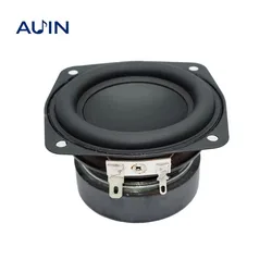 AUIN 1 pcs 3 Inch 78MM Subwoofer Speaker 4 Ohm 15W Supper Bass Audio Square Woofer DIY Home Theater Sound Bookshelf Loudspeaker