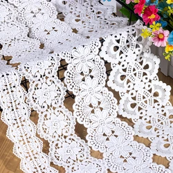 Cotton Water Soluble Crocheted Lace Ribbon Trim, Sewing Apparel Accessories, Handmade DIY Crafts, 2 Yards