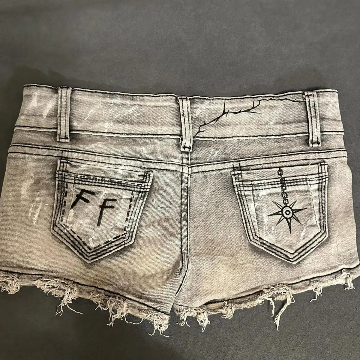 Curto Y2K Punk Denim Shorts para Mulheres Vintage, Hip Hop, Emo Girl, Gótico, NANA, Borlas, Calças Anime, Sexy, Quente, Mini, Verão