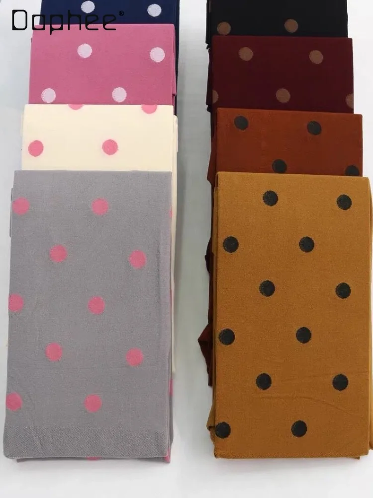 Japanese-style Retro Sweet Cute Spring Autumn Soft Plush Polka Dot Base Pancy-style Loose Casual Ankle-length Socks Female