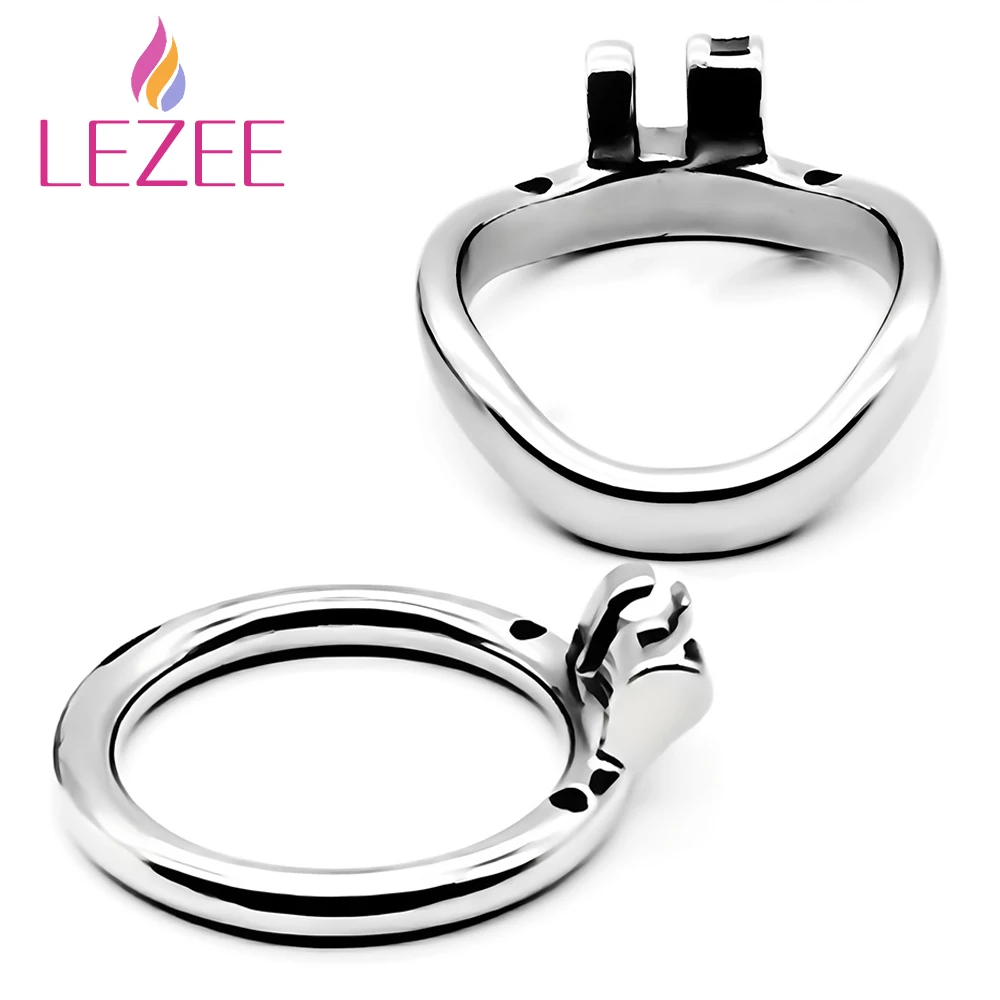 

LEZEE Metal Penis Rings Dick Training Male Chastity Cage Base Ring Cock Lock Device Accessories BDSM Toy Sex Toys For Men Adults