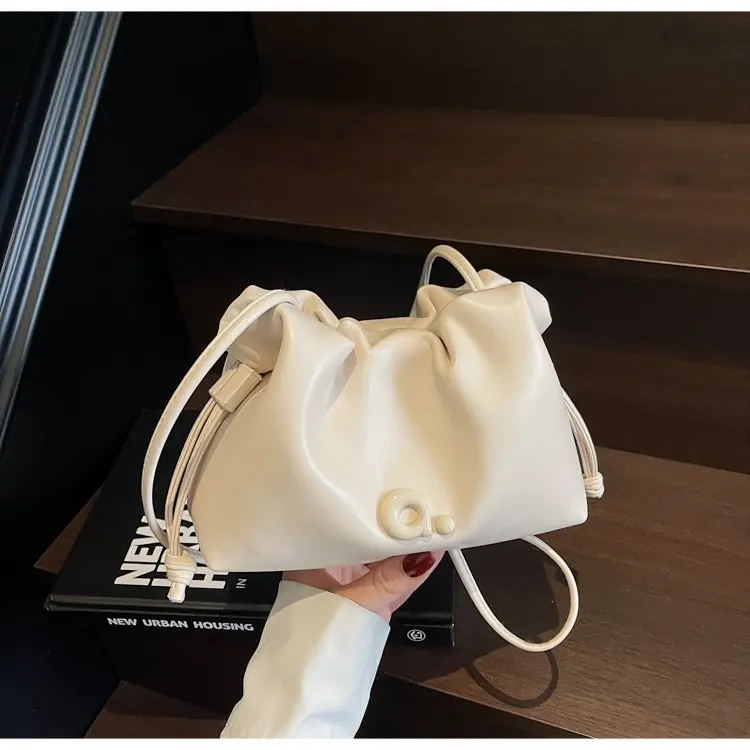 Drawstring Women's Boston Bag - PU Build, Compact Style-A Must Have Casual Purse for Shopping Sprees, Coffee Runs & Gym Visits