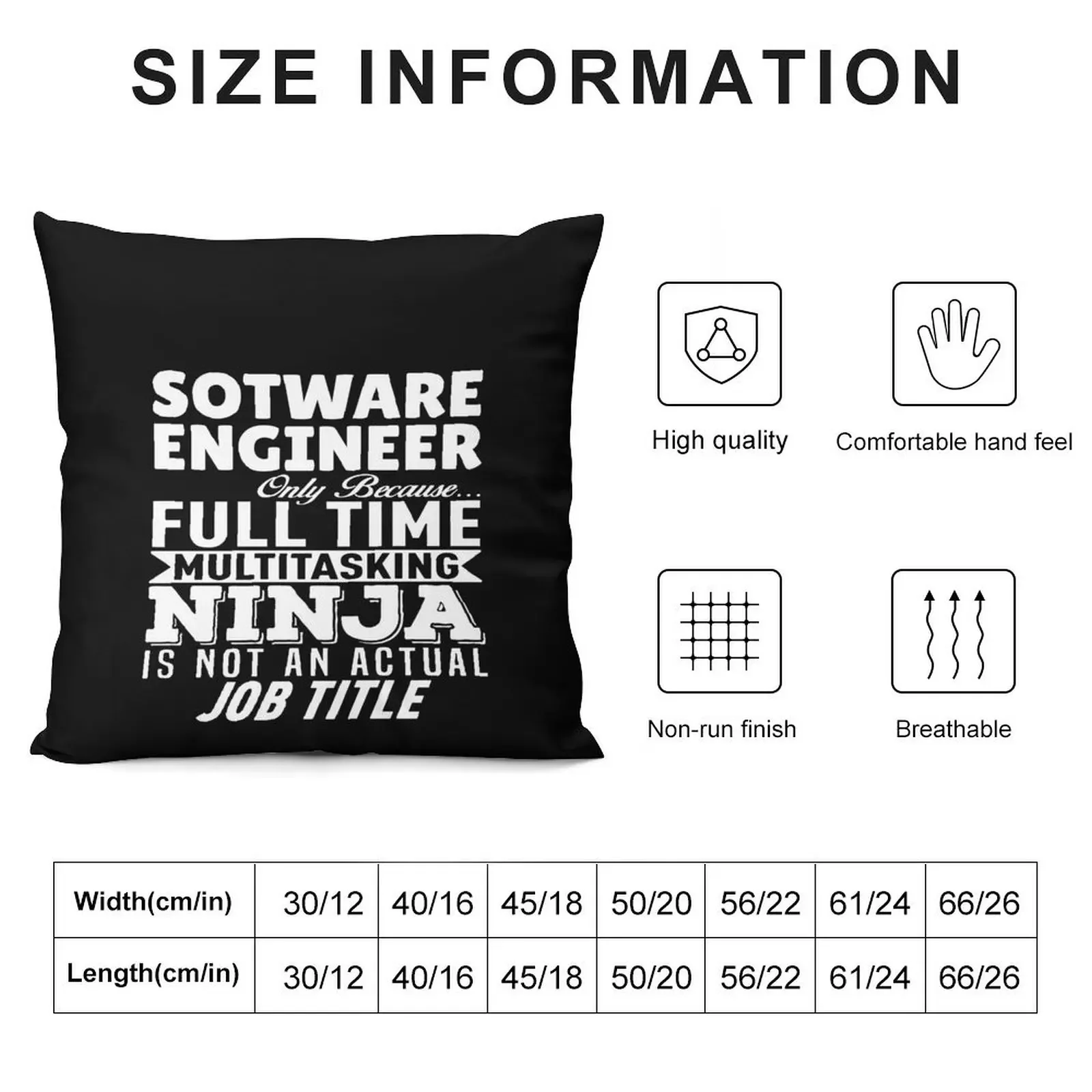 Software Engineer Multitasking Ninja Throw Pillow pillow cover christmas autumn decoration pillow