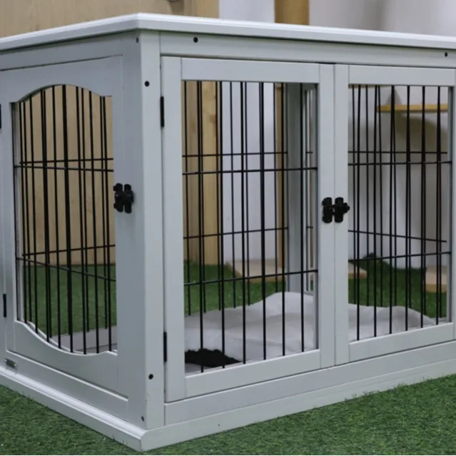 Gabbia per cani in legno per animali domestici Shiba Inu per interni Cane mediamente Recinzione per cani di piccola taglia Gabbia per cani separata per uso domestico con toilette