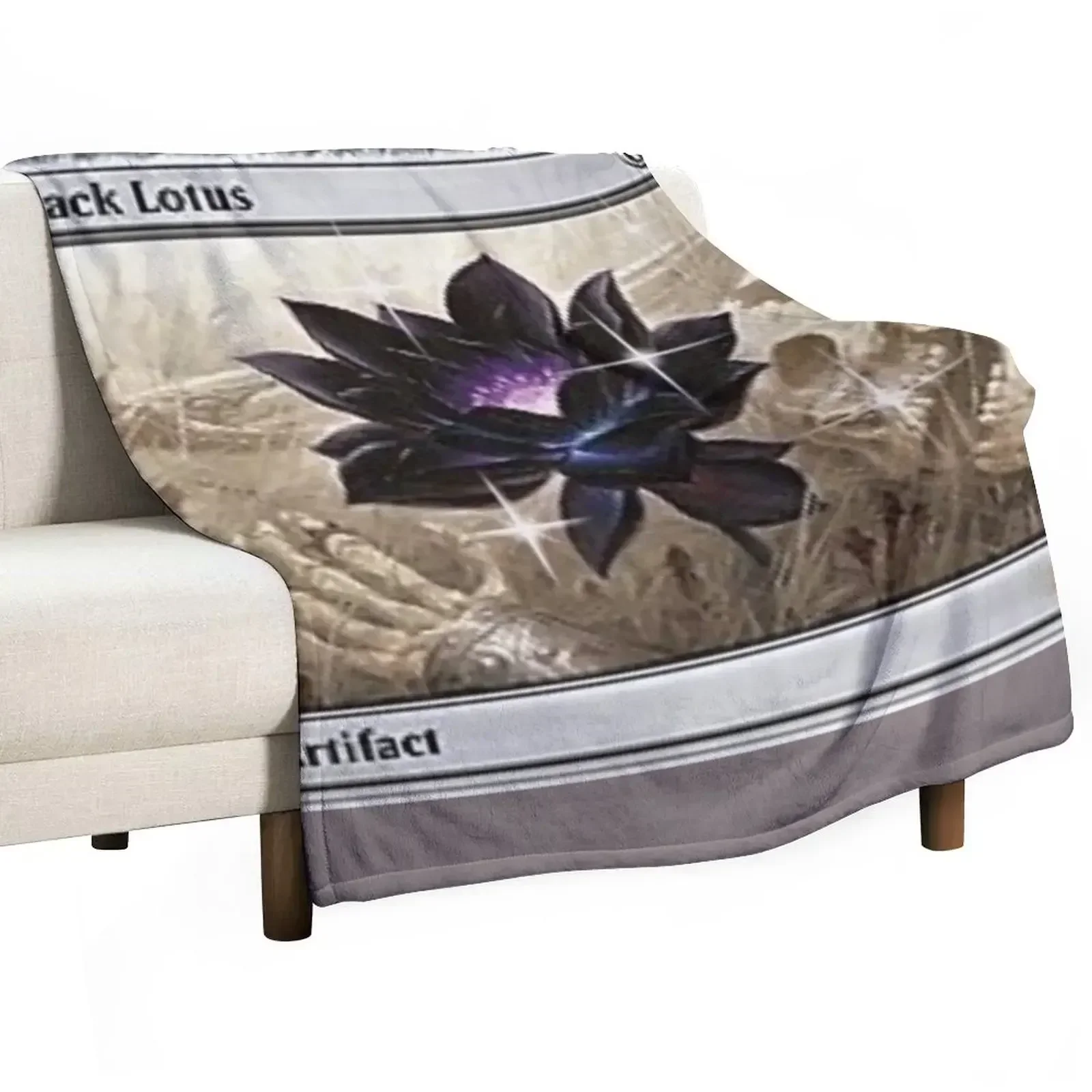 mox sapphire mtg tshirt mask design edit digital black lotus Throw Blanket Cute Plaid Kid'S Thins Blankets