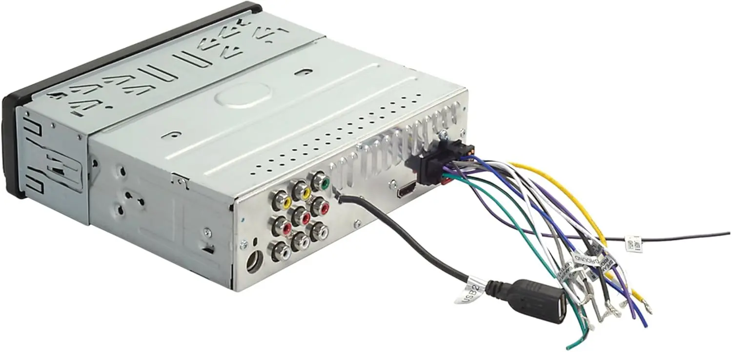 Marine RV Car Stereo Receiver with Bluetooth, DVD CD USB AUX, 40W x 4, Remote Control