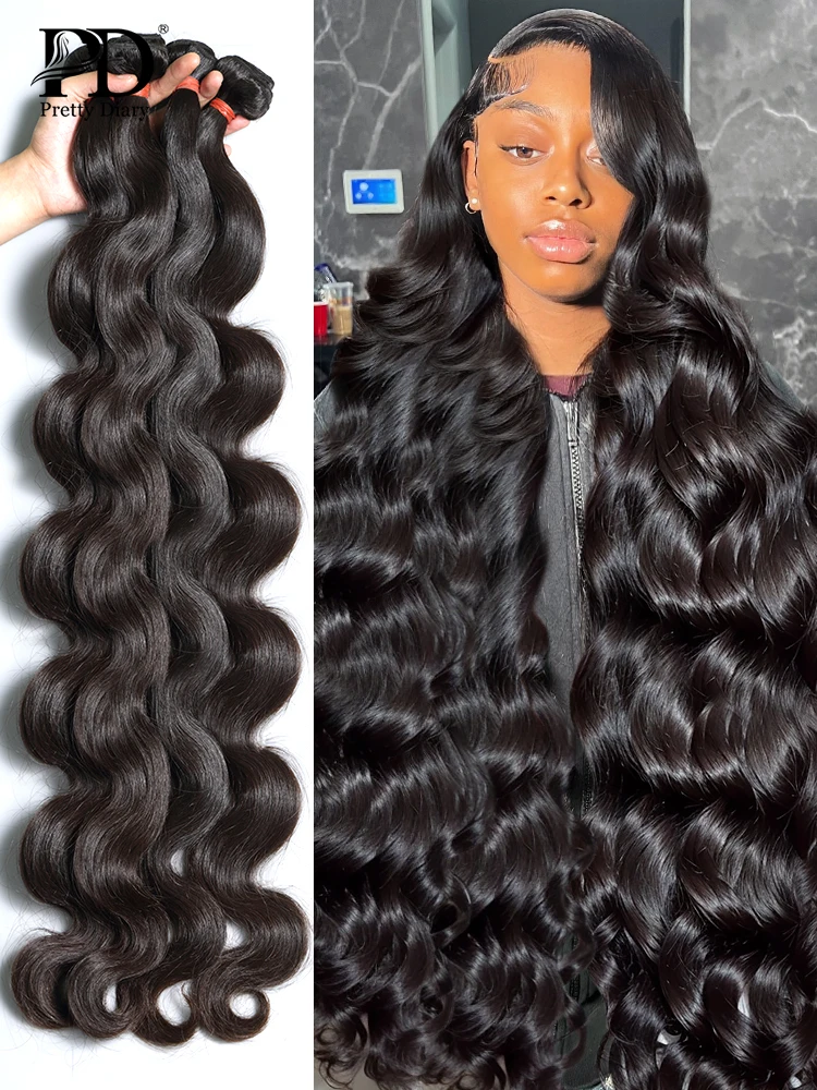 30 inch Body Wave Brazilian Human Hair Weave Bundles Water Wave Raw Virgin Remy Doule Drawn Wholesale Natural Tissage