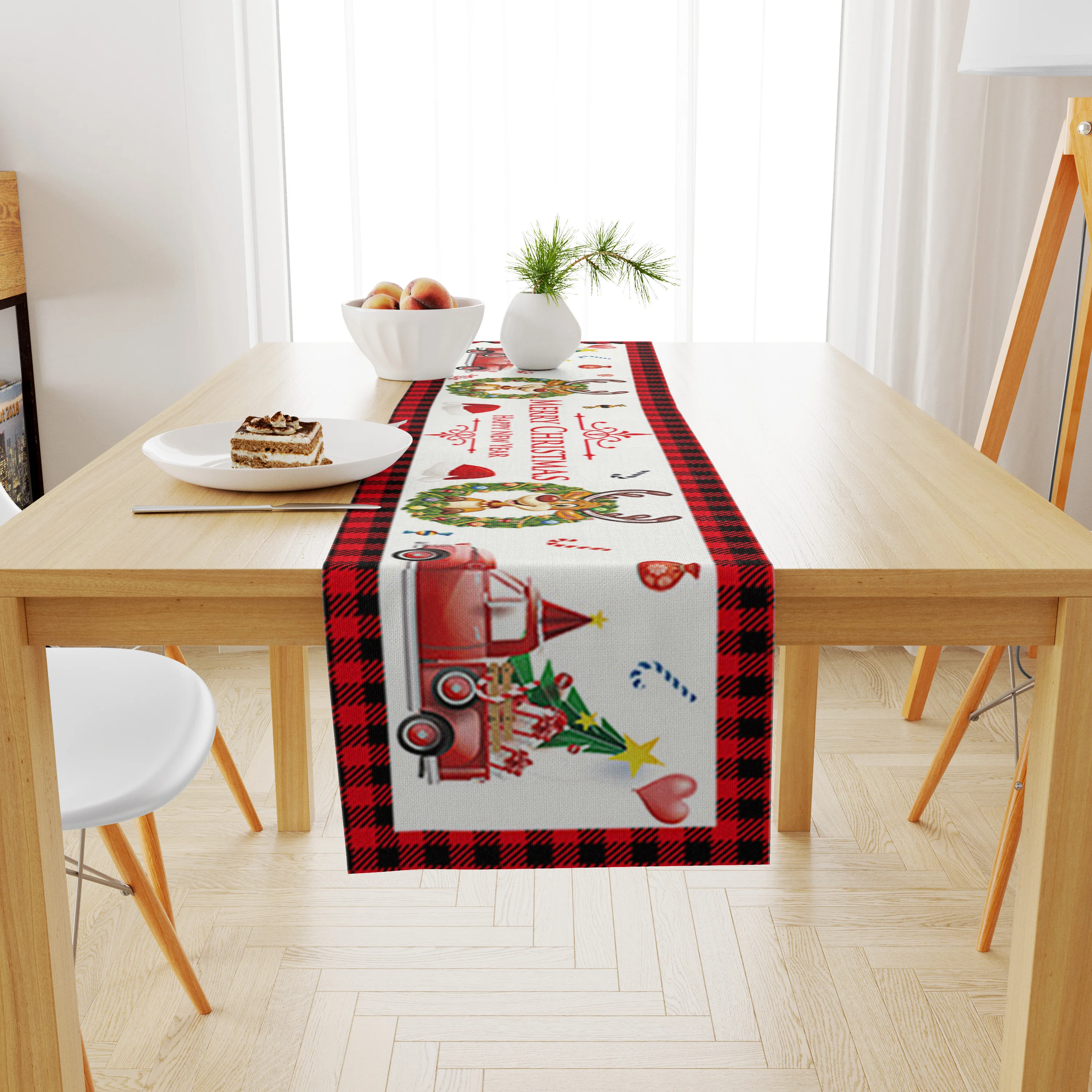Christmas Table Runner Cloth, Merry Christmas Decor, Xmas Ornament, New Year Gift, Home, 2025, Table decoration and accessories