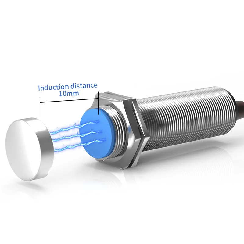 Distância de detecção magnética 10-30 90-220v 10mm do cilindro da série m18 do sensor de proximidade lg18a3 do interruptor reed magnético gtric sem nc