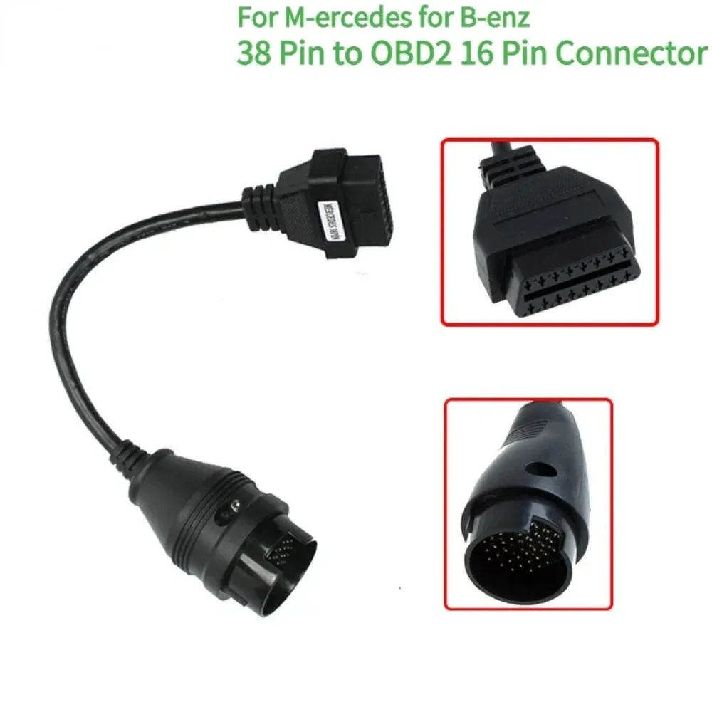 NEW OBD Cable for Benz 38 Pin To 16 Pin Cable OBD2 OBD Diagnostic Adapter for Mercedes 38 Pin OBD 38pin Connector