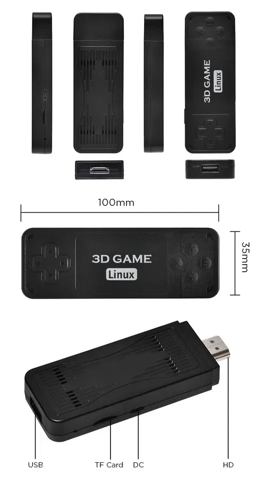 Professional Game Stick 4k Video Game Console High Definition Output 64GB