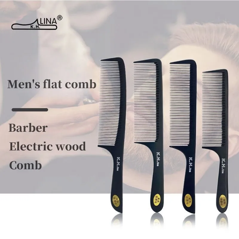 

Men's Haircut Comb Barber Specific Electric Wood Comb Hairstylist Pushing Edge Hair Comb Professional Barber Shop Accessories