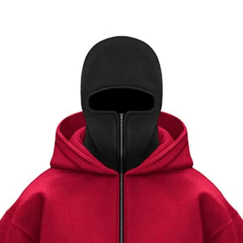 

Толстовка с капюшоном на молнии для взрослых, мягкая флисовая куртка с капюшоном, маска для мужчин и женщин, ветровка, повседневная верхняя одежда, свободное спортивное пальто, топы