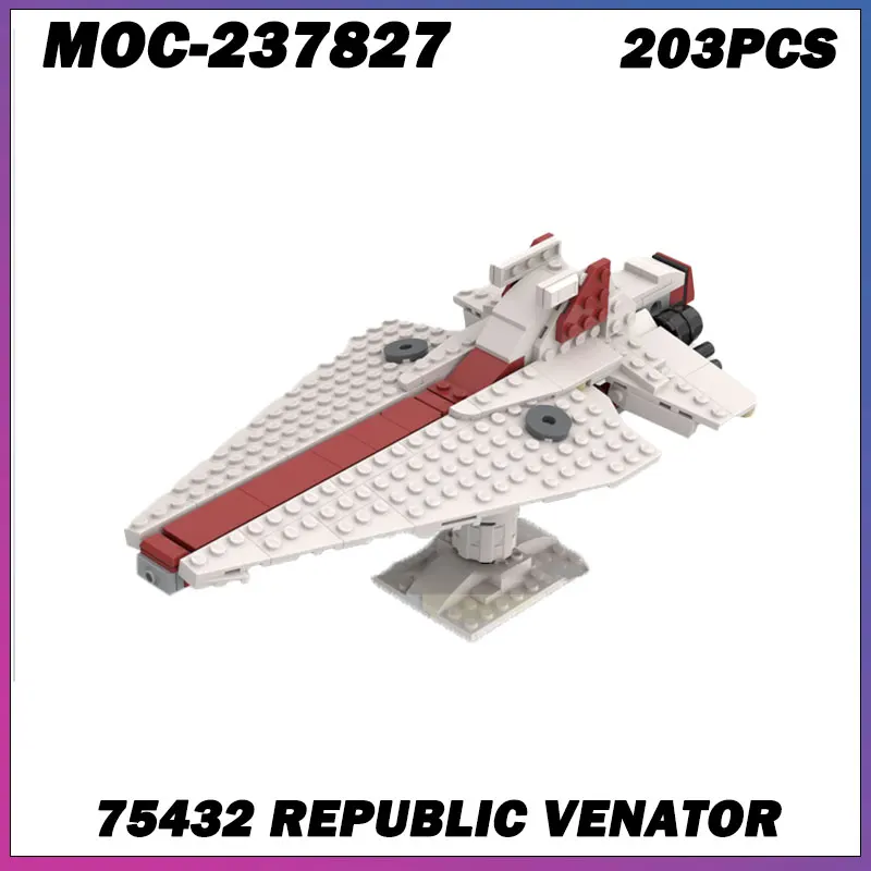 

MOC Building Block Space Wars Series White Spaceship Creative Brick Model Education Toy Birthday Adults Gifts MOC-237827 203PCS