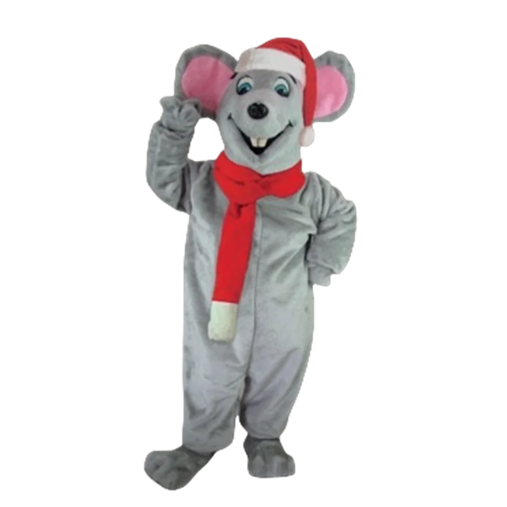 Costume de mascotte de souris de Noël, tenue de mascotte de souris de Noël, robe de paupières trempée, fête de carnaval, costume de cosrole SW645