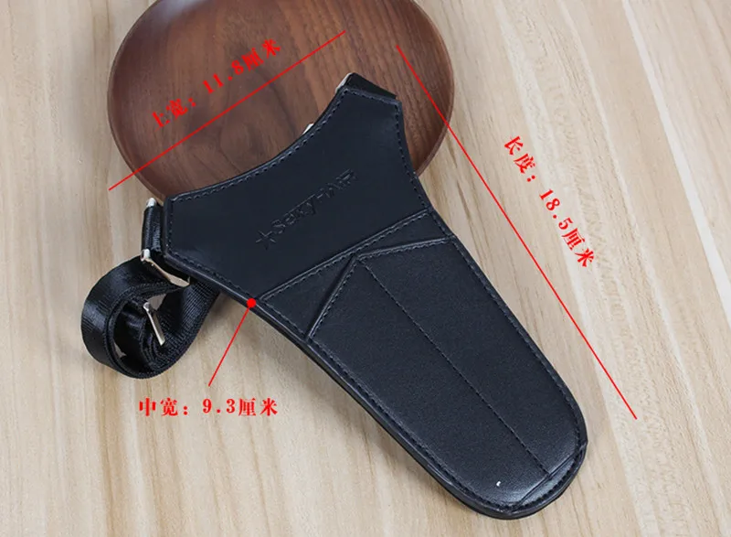 Leather Professional Barber Hair Triangle Scissors Bag Salon dressing Pouch Case  Styling Tools