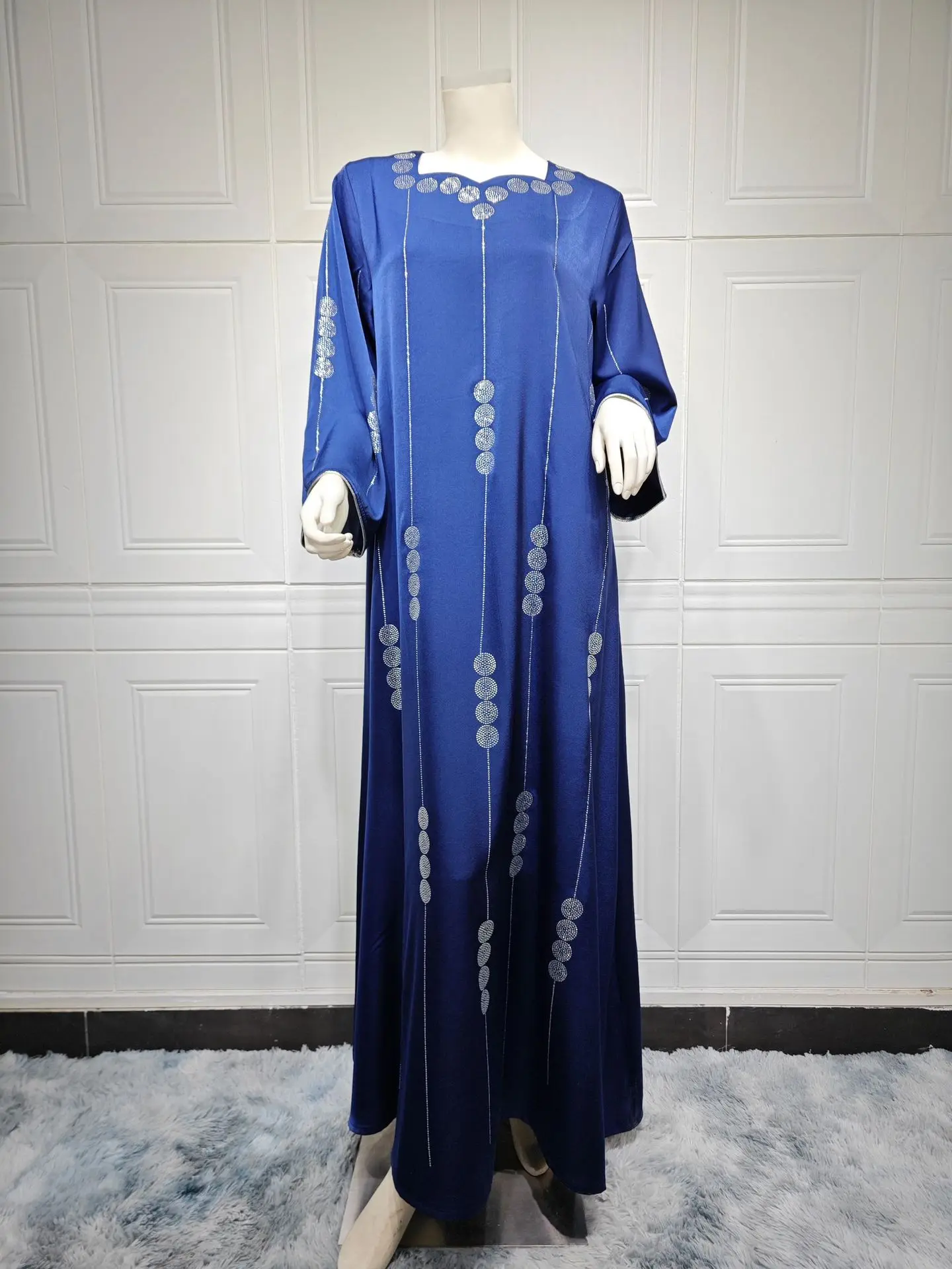Eid vestidos de festa para mulheres muçulmano cetim diamantes abaya dubai turquia kaftan roupas islâmicas árabe djellaba marocain robe vestido