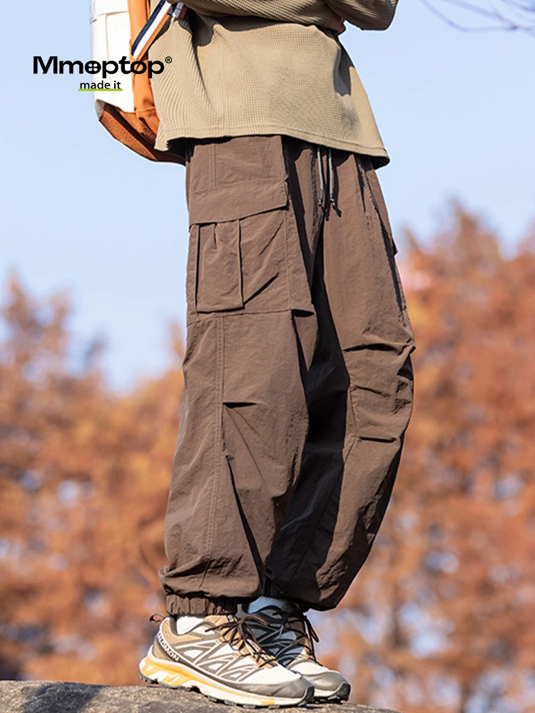 

Мужские повседневные брюки MMOPTOP, рабочая одежда для активного отдыха, ветрозащитные, свободного кроя, водонепроницаемые, с манжетами, с множеством карманов, модные, стильные