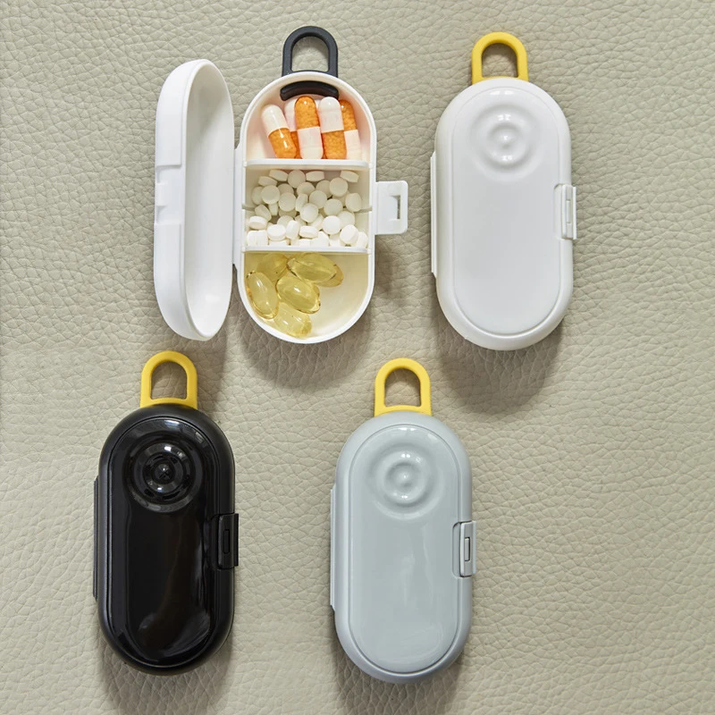 Multifunctional Plastic Mini Storage Box Movable Partitions Simple Portable Earplug Anti Loss Organizer