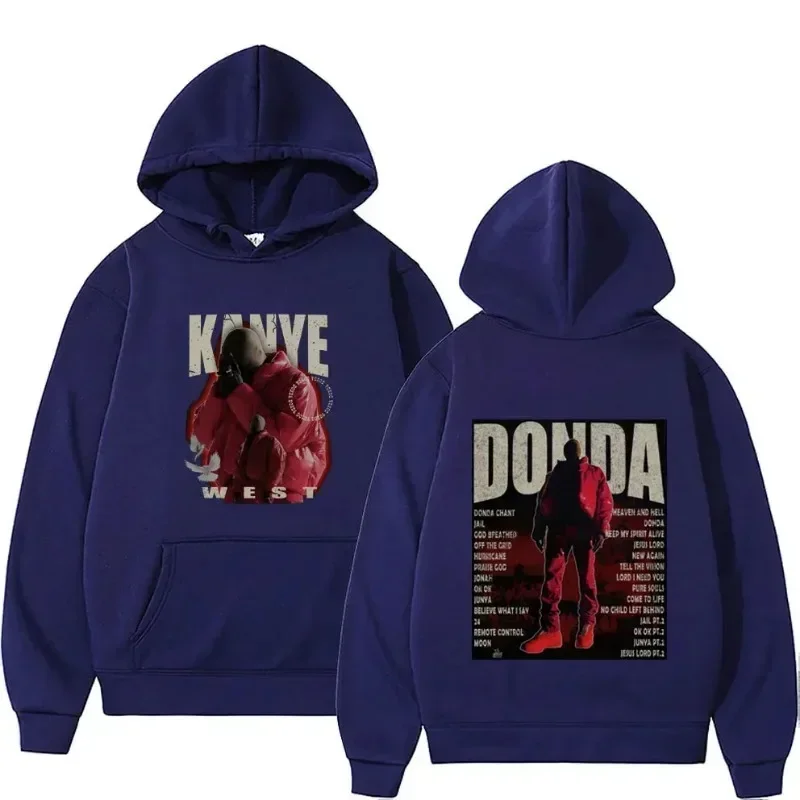 New Hit Rapper Kanye West Donda Printed Floral Hoodie for Men Hip Hop Style Hoodies Casual Men's Sweatshirt Street Wear