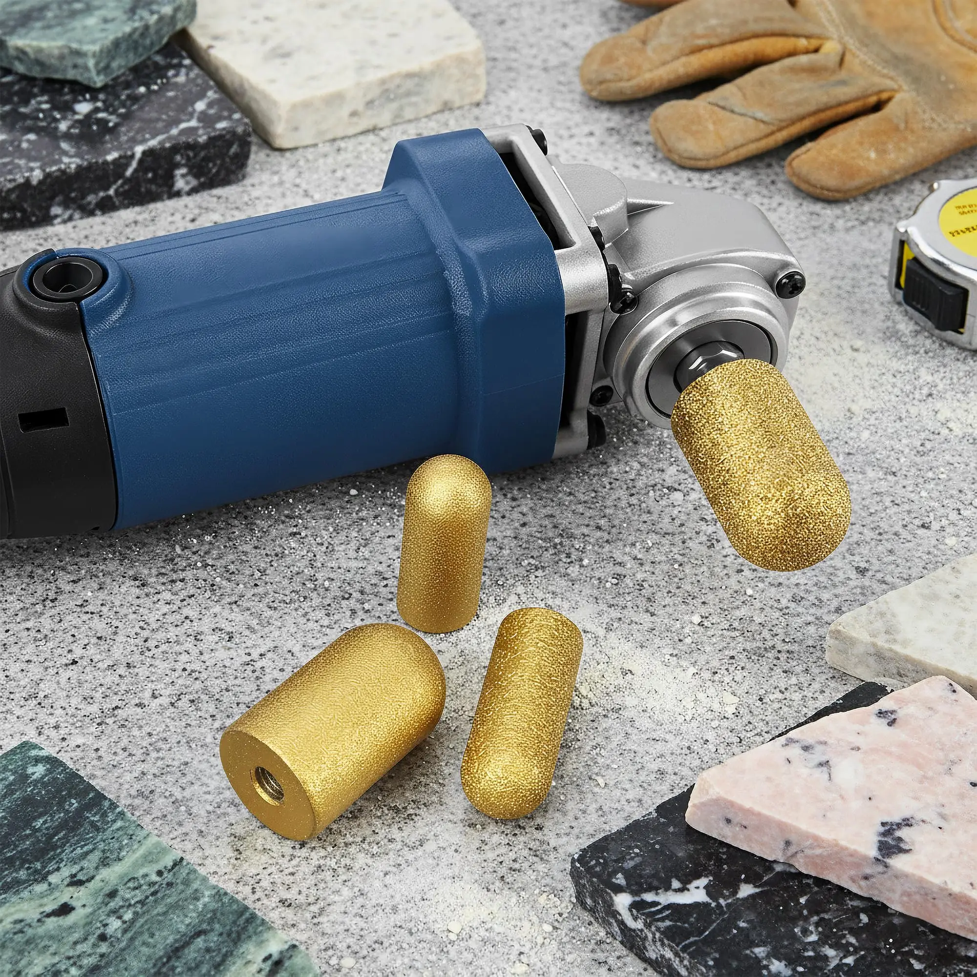 

M10 Diamond Brazed Water-Return Grinding Wheel Finger End Mill For Dressing Abrasive Round Tips And Dressing Quartz Stones