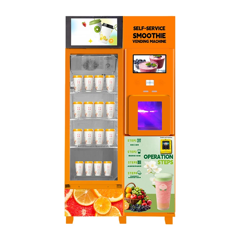 Factory Price 30 Second Automatic Smoothie Vending Machine with Compressor Cooling Multi Payment for Commercial Use Customized