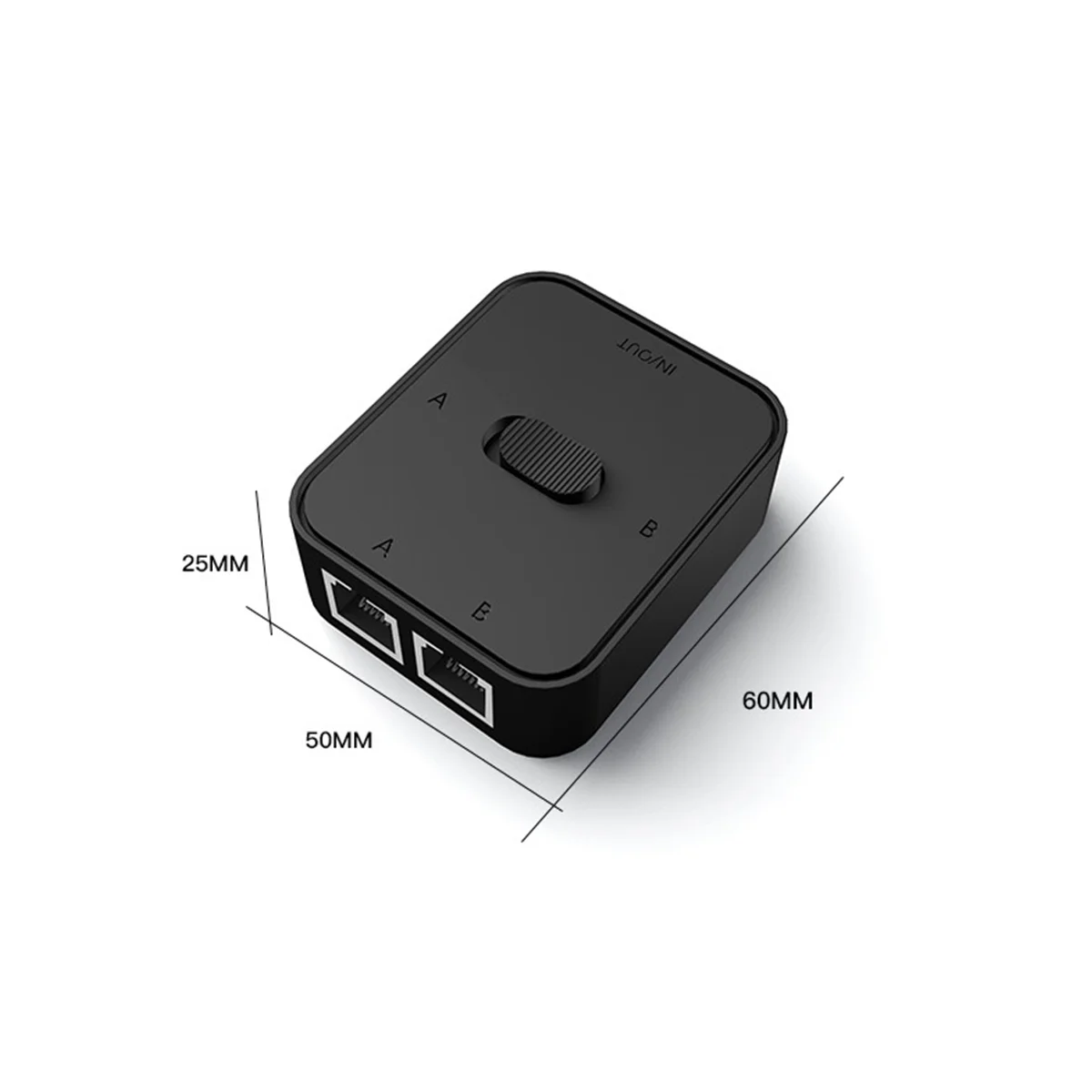 Network Switch Selector para rede interna e externa, 2 portas, RJ45, LAN, CAT6, 1000Mbps, 2 em 1 saída, 1 em 2 fora