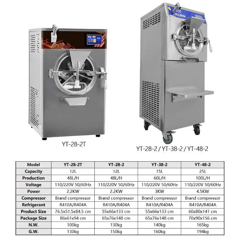 

Gelato Ice Creaam Machines 48L/H Automatic Ice Cream Maker Commercial Hard Ice Cream Making Machine for Sale Prices