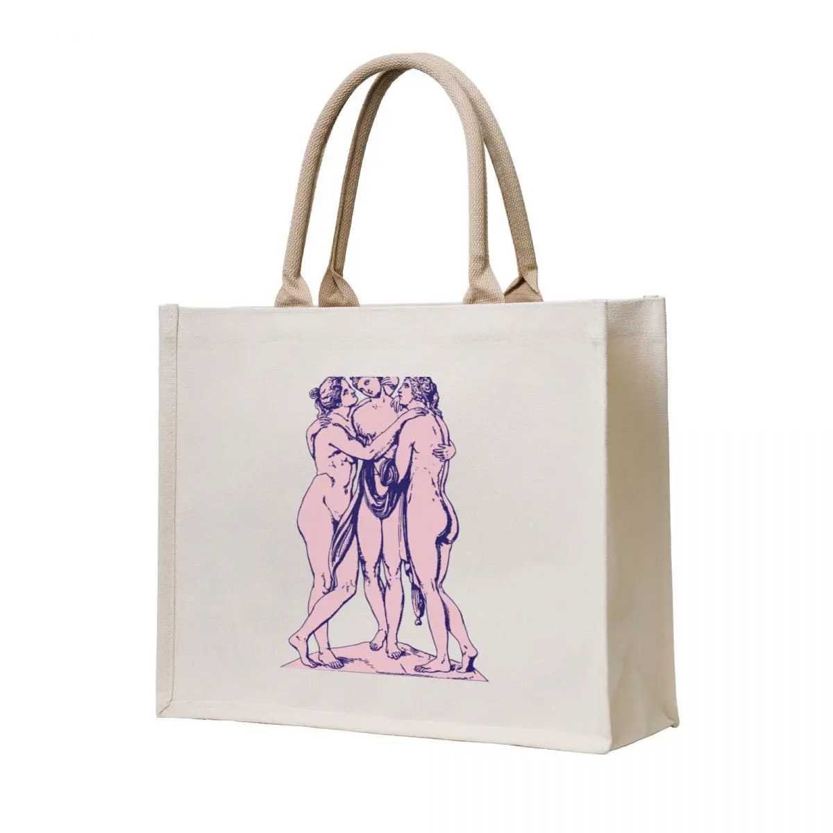 

Greek Mythology Danish Pastel The Three Graces Light Academia Art Museum Poster Tote Bag personalized tote