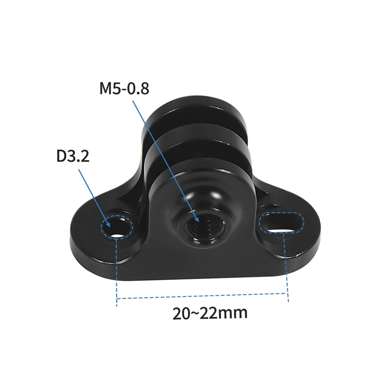 حامل كاميرا لـ Gopro12/11 كاميرا ساعة توقيت قوس ثقب المسافة 20-22 مللي متر ساعة توقيت تمديد حامل معدني قابل للتحويل ، B