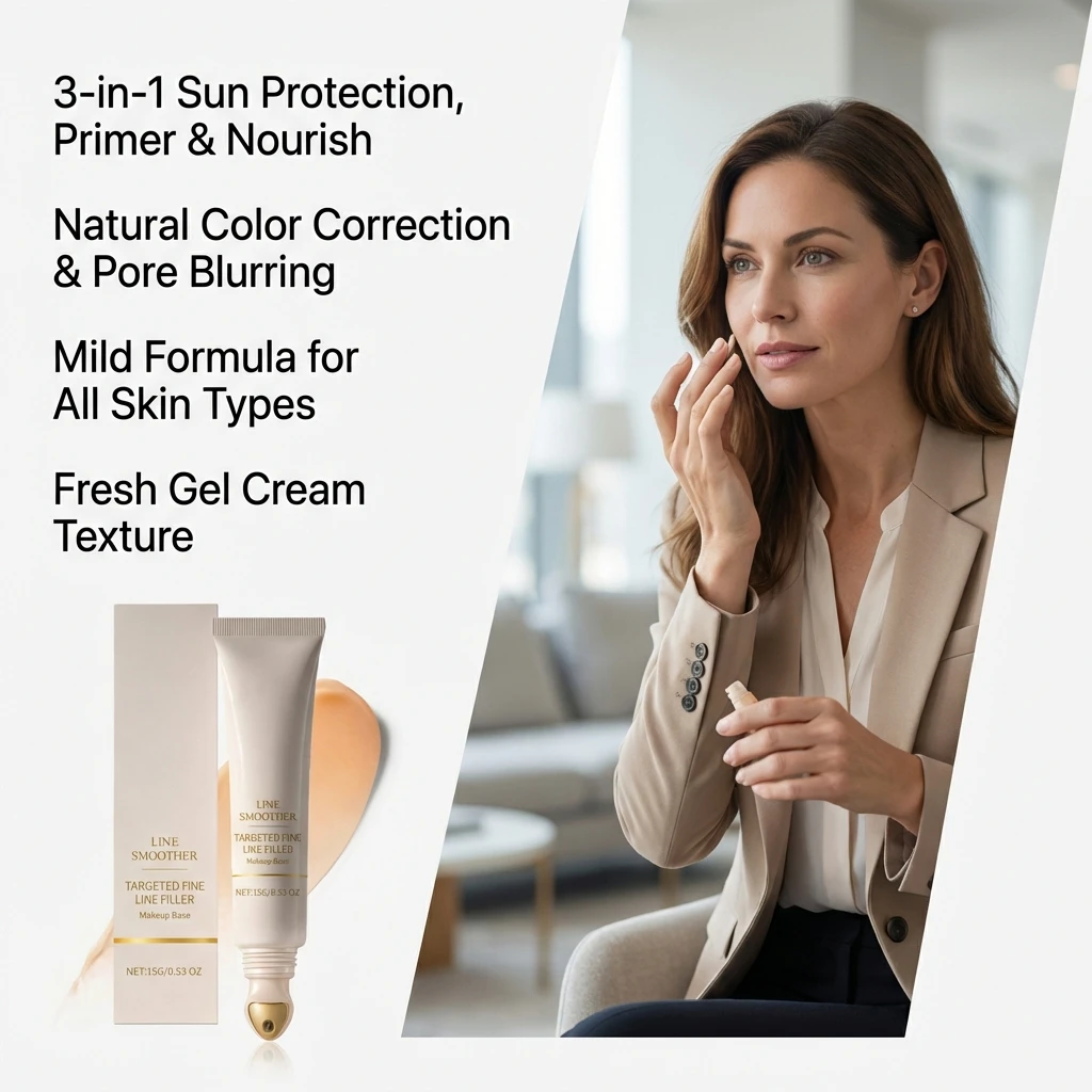 Nicotinamide Makeup Primer Hide Pores Oil Shine Control Brighten Dull Skins Prevent Sunburn Natural Base 3-In-1 Face Concealer