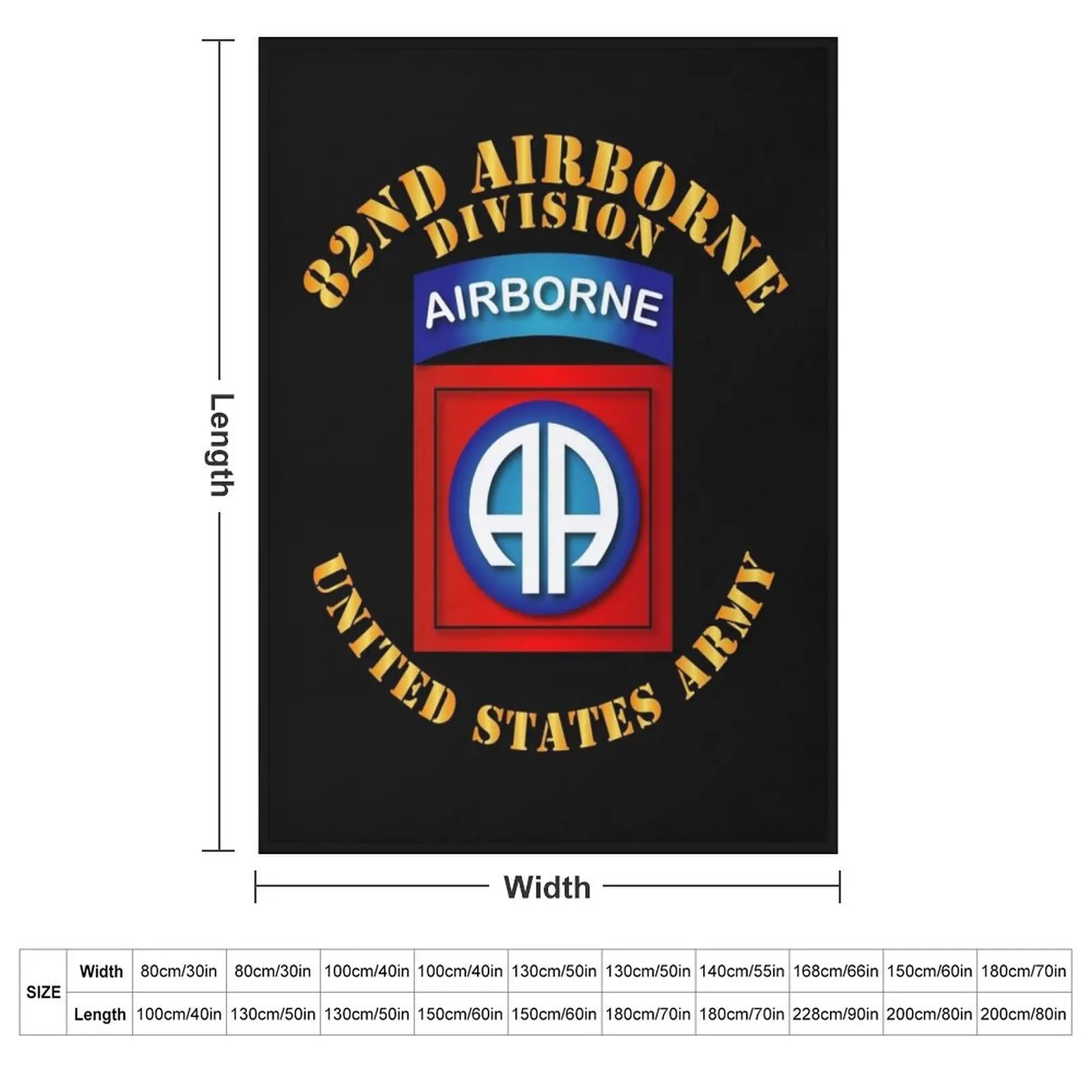 Army - 82nd Airborne Division - SSI - Ver 2 Throw Blanket Moving Loose bed plaid Heavy Luxury Designer Decorative Sofas Blankets