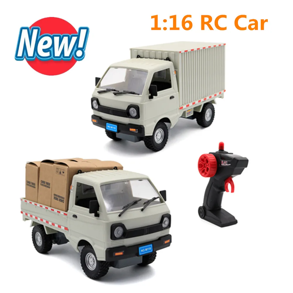 1:16 Remote Control Toys Remote Control Cars Simulation Van Truck Model Charging Cargo Card Inertial Wireless Children's Toy Car