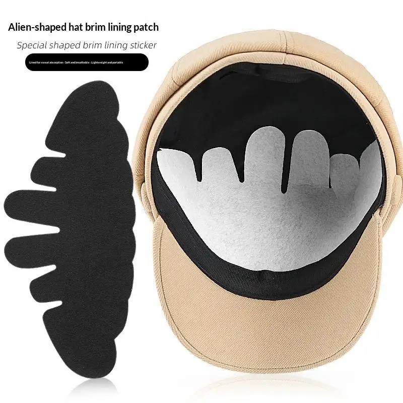 5Pcs Knitted Helmet Sweat Pads Breathable Anti-Sweat Brim Lining for Outdoor Cycling Construction Safety Helmet