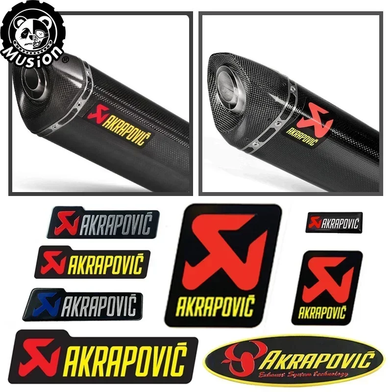 Exhaust Sticker Heat Resistant 3D Aluminium Material Waterproof Motorcycle Muffler Sticker Accessories for Kawasaki for honda