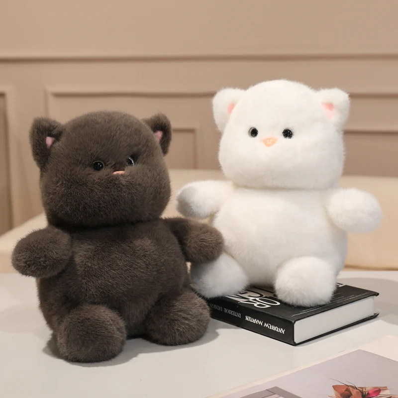

Hot 1pc 28cm Kawaii Chubby Cat Plush Toy White Cat Plush Doll Soft Stuffed Animal Appease Doll Comfortable Hug Cat Doll Kid Gift