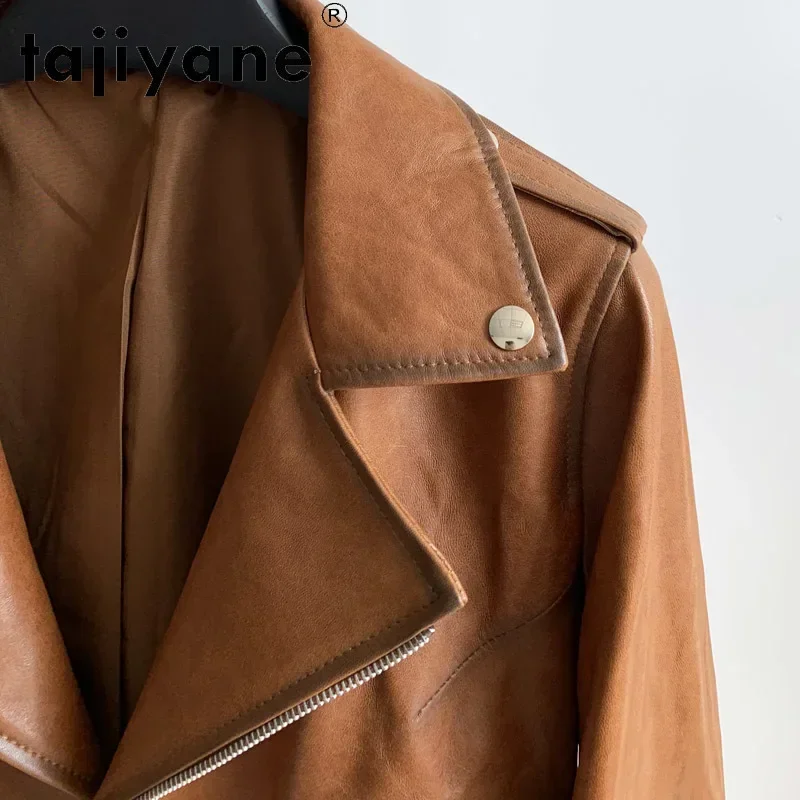 Tajiyane Spring Real Leather Clothes for Women Ladies Genuine Sheepskin Coats Vintage Female Tops Shorts Mujer Chaqueta TN2047