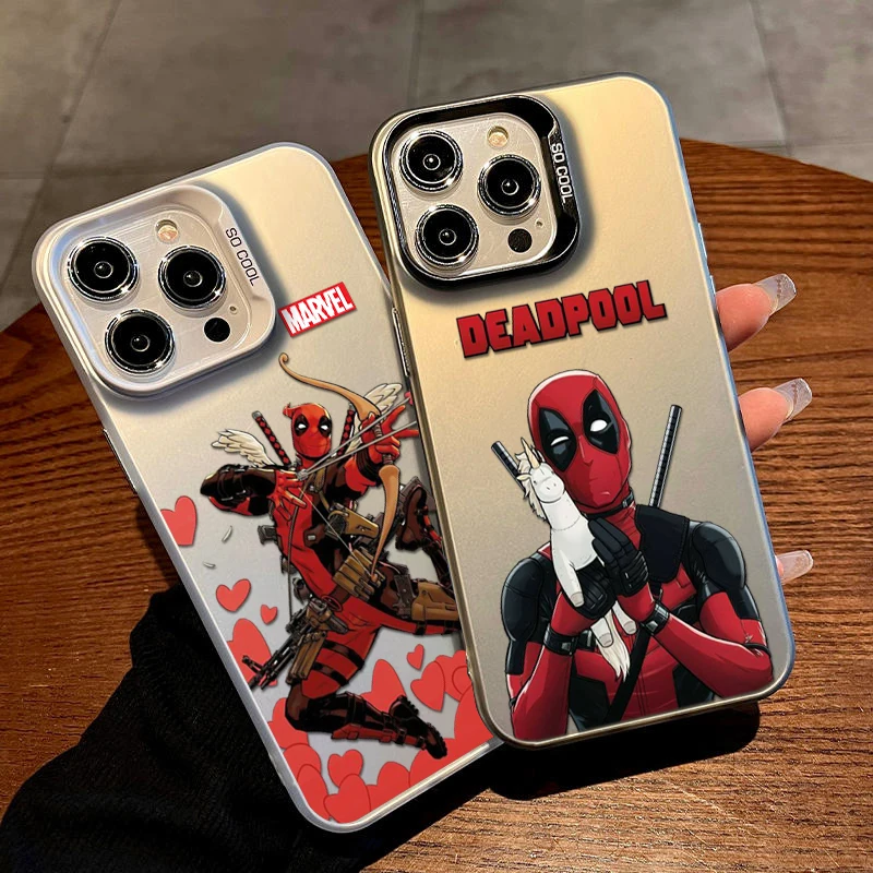 Avengers Deadpool Funny Colored Silver Cover For Apple iPhone 15 14 13 12 11 X XS XR 8 7 Pro Max Plus Mini Phone Case