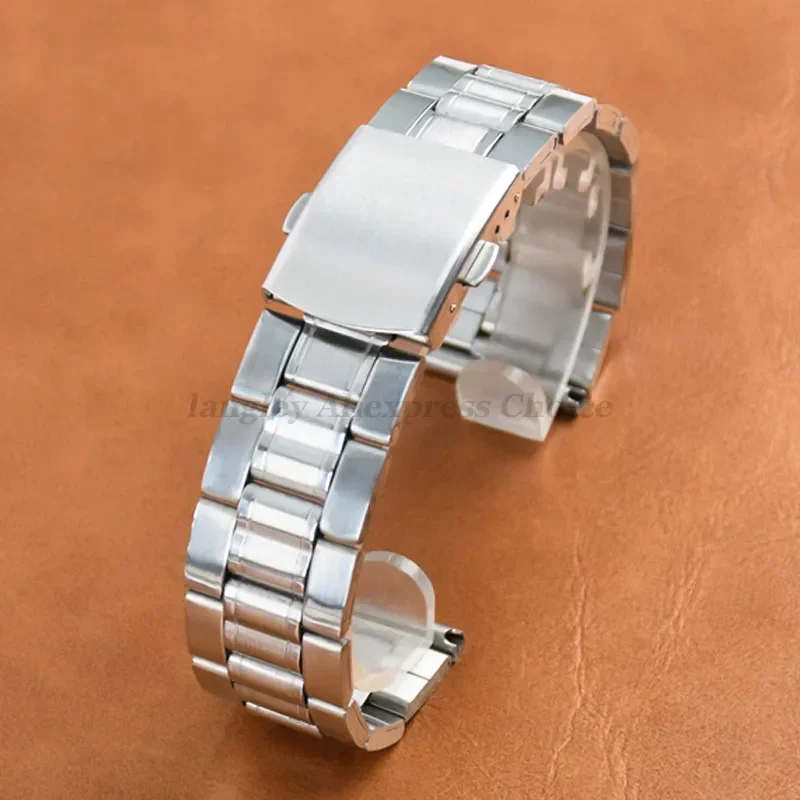 12mm 14mm 16mm 18mm 20mm 22mm 24mm Edelstahl Uhrenarmband Metallband Faltschließe Universal Armband Männer Frauen Ersatz