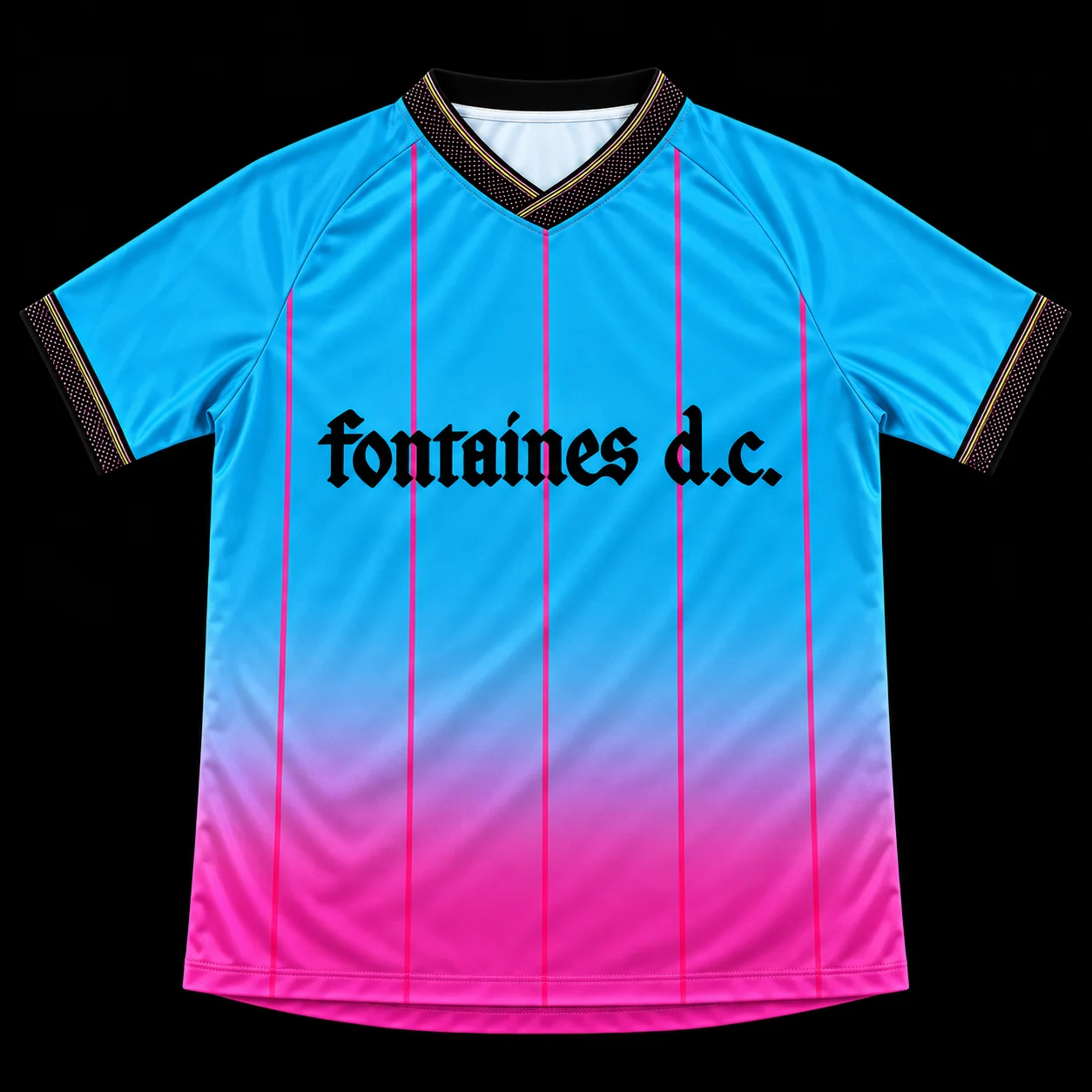 Fontaines D.C. Band V Neck Jersey Summer Fashion New Breathable Quick Dry Soccer Shirt Unisex High Street Short Sleeve Loose Tee