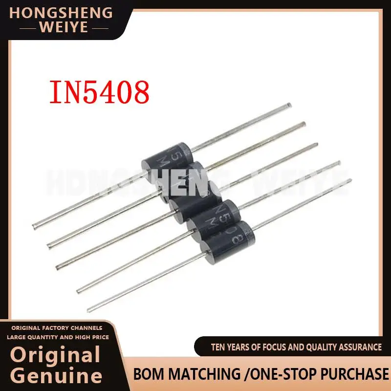 100%new 20PCS IN5408 1N5408 3A 1000V DO-27 Rectifier Diode