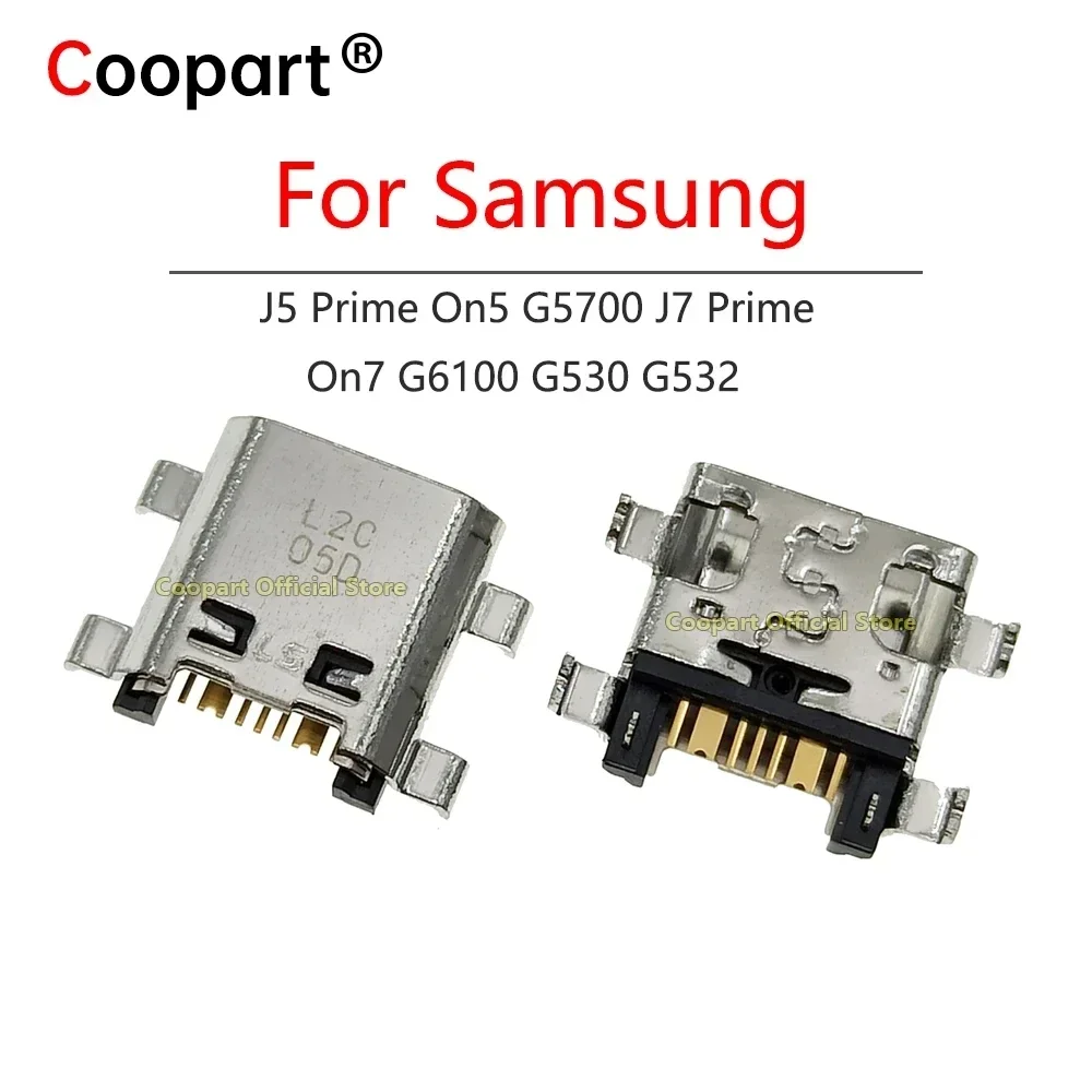 Coopart Charger Port Dock for Samsung Galaxy Prime on5 G5700 J7 Prime on7 G6100 J2 G532 G530 USB Charging Connector Socket