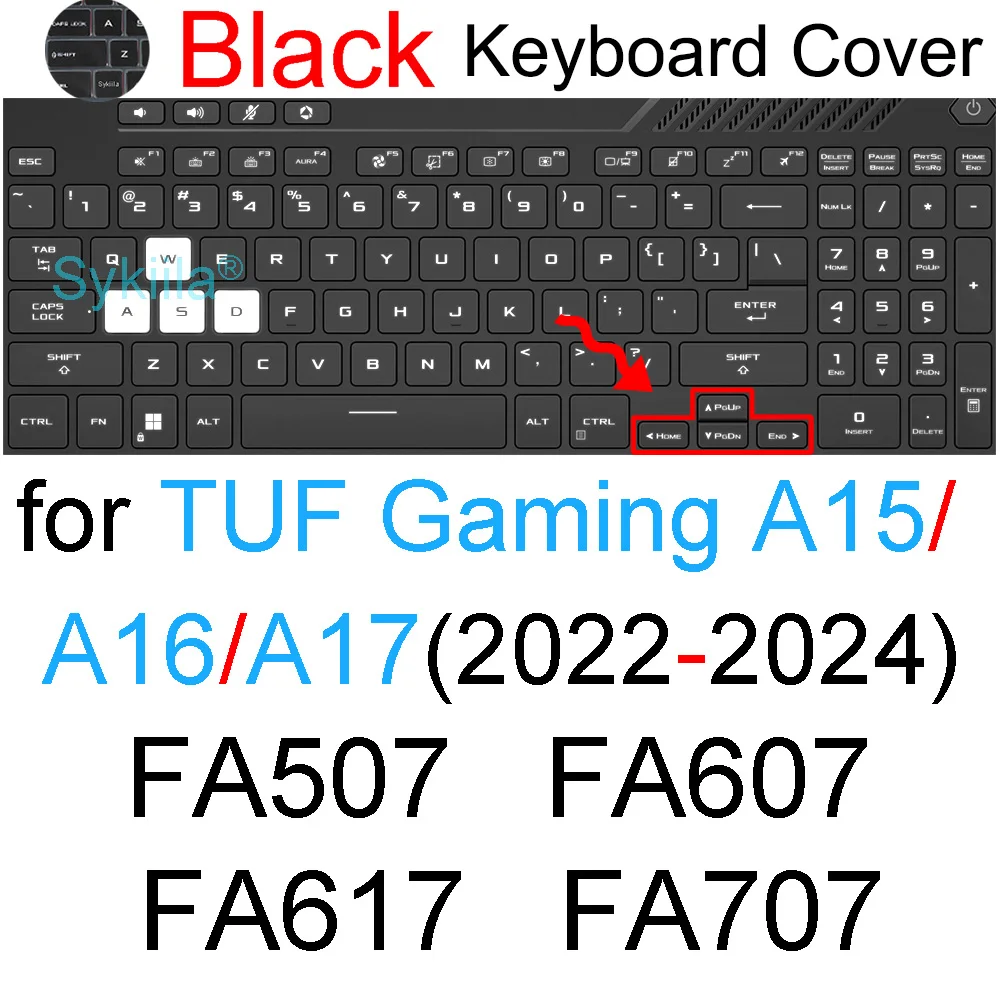 キーボードカバー ASUS TUF ゲーミング A15 A16 A17 A18 F15 F16 F17