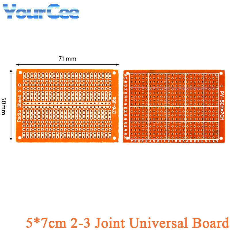 5pcs 2-3 Joint 5*7cm Universal Experiment Matrix Circuit Board Two Holes Three Connected Hole 5x7CM DIY Prototype Paper PCB