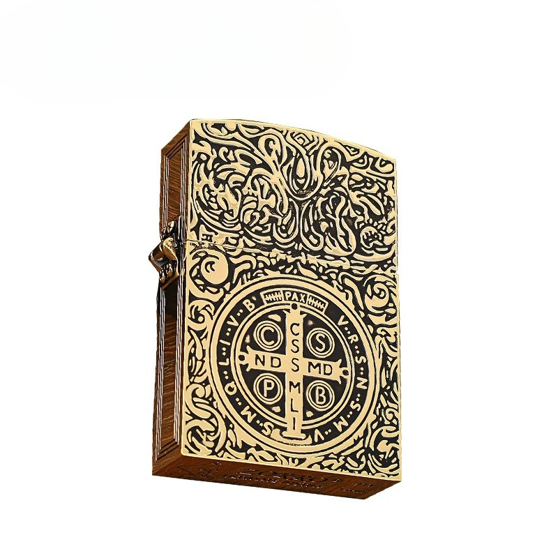 ولاعة الكيروسين الكبيرة من قسطنطين زورو، آلة درع، نقش بستة جوانب مرجحة وموسعة، هدية رجالية راقية