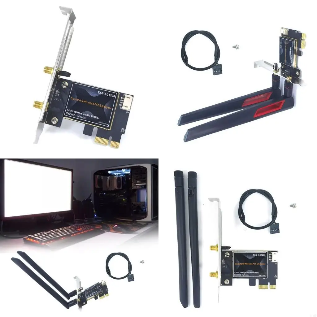 

900F 1200 Мбит/с PCIE Wi-Fi-приемник TXG-AC1200 WIFI-карта 2,4 ГГц 5 ГГц BT4.1 1200 м быстрая