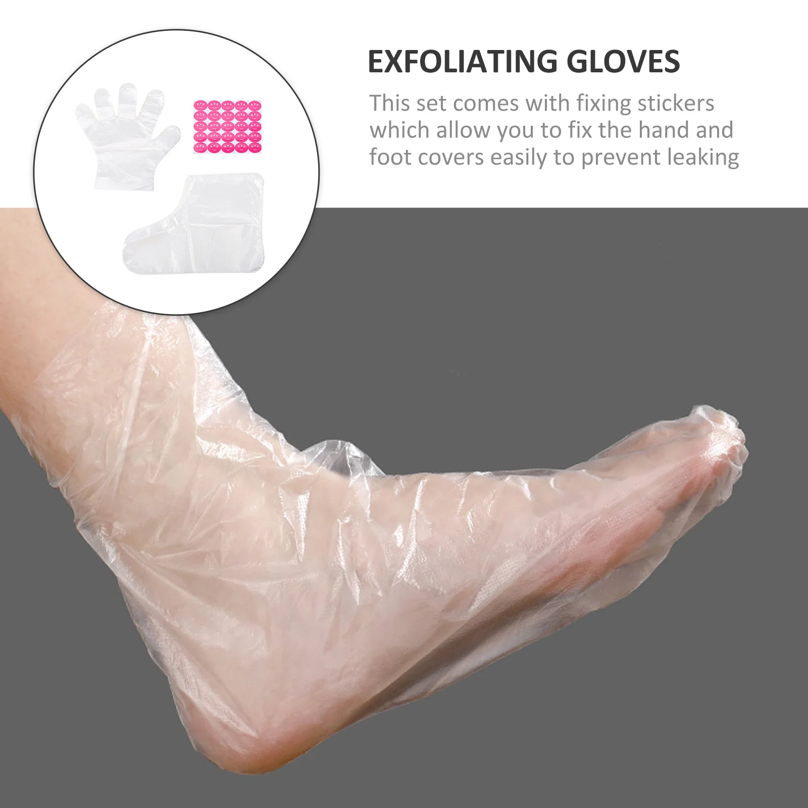 1 مجموعة المتاح القدم واليد يغطي قسط المواد تحديد ملصقات آمنة صديقة للبيئة سبا الرطوبة قفازات المهنية القدم