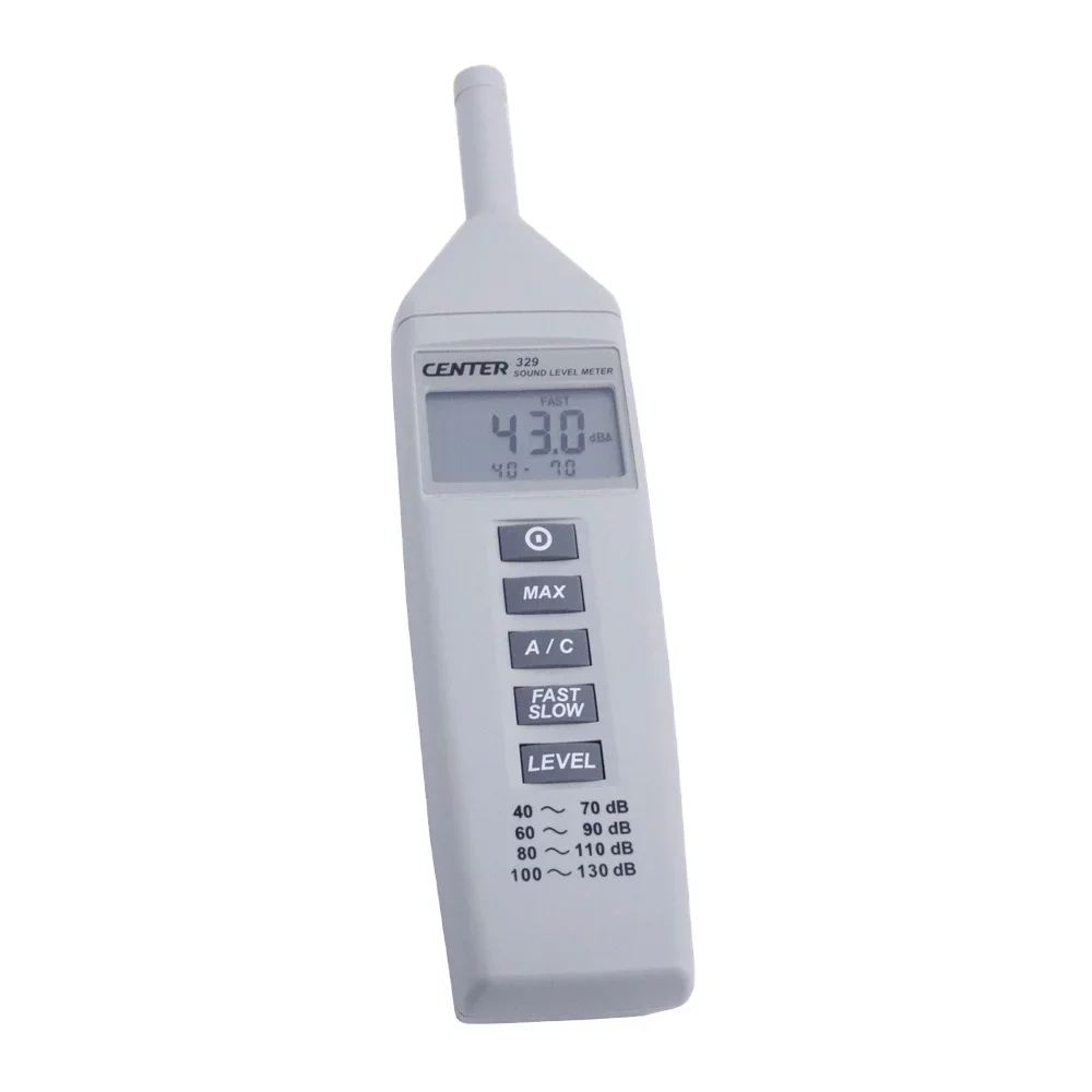 CENTER-329 Mini Sound Level Meter Level Range 40~130dB Frequency 125Hz to 80KHz